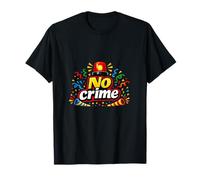 Gráfico de Campana de Alarma con Insignia de Orgullo Local No Crimen Camiseta