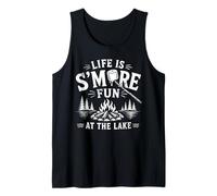 Gráfico de Camping Life Is S'More Fun At The Lake Campfire Camiseta sin Mangas