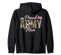 Gráfico de Camuflaje de una Orgullosa Madre del ejército, patriótica y Familia Militar Sudadera con Capucha