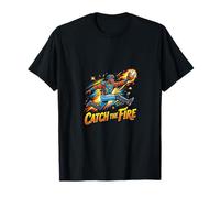Gráfico de Captura de acción de béisbol Catch The Fire Camiseta