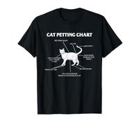 Gráfico de caricias para Gatos, guía de Comportamiento de Gatitos, Arte humorístico para Mascotas Camiseta