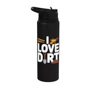 Gráfico de carretilla I Love Dirt Shovel Stainless Steel Insulated Water Bottle