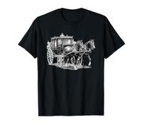 Gráfico de carruaje de Hadas con Caballos para Amantes de la Magia Camiseta
