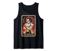 Gráfico de Cartas del Tarot del Calavera del Luchador Camiseta sin Mangas