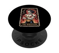 Gráfico de Cartas del Tarot del Calavera del Luchador PopSockets PopGrip Adhesivo