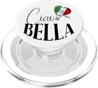 Gráfico de Ciao Bella Italia con Bandera Italiana PopSockets PopGrip para MagSafe