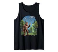 Gráfico de Ciencia ficción sobre ovnis de Bigfoot Alien High Five Camiseta sin Mangas