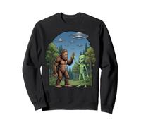 Gráfico de Ciencia ficción sobre ovnis de Bigfoot Alien High Five Sudadera