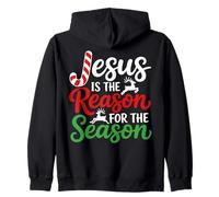 Gráfico de Cita de Jesús es la razón y fe para la Temporada Cristiana Sudadera con Capucha