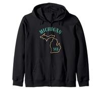 Gráfico de código de área 313 de Michigan - Great Lakes State Detroit Sudadera con Capucha