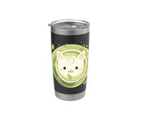 Gráfico de color de té verde japonés de Matcha Cute Cat Vaso térmico de acero inoxidable de doble pared