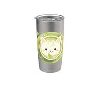Gráfico de color de té verde japonés de Matcha Cute Cat Vaso térmico de acero inoxidable de doble pared