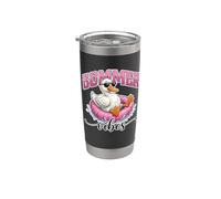 Gráfico de color rosa con diseño de bonito estampado Summer Vibes Cool Duck Shades Vaso térmico de acero inoxidable de doble pared