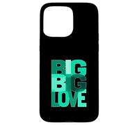 Gráfico de Color Verde Azulado Claro, Aguamarina, Big-Big-Love Carcasa para iPhone 15 Pro MAX