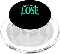 Gráfico de color verde azulado claro, aguamarina, nada que perder PopSockets PopGrip para MagSafe