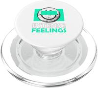 Gráfico de Color Verde Azulado Claro Aqua Intense Feelings PopSockets PopGrip para MagSafe