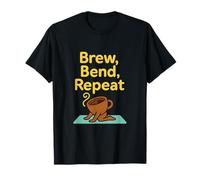 Gráfico de Conciencia Plena para Preparar, Doblar, Repetir café Yoga Camiseta