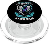 Gráfico de Conciencia sobre el Suicidio de pérdida en Memoria de mi Mejor Amigo PopSockets PopGrip para MagSafe