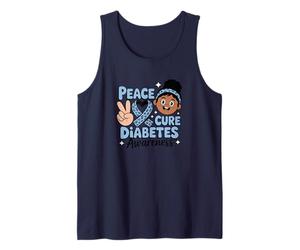 Gráfico de concientización sobre la Diabetes de la Cura de Camiseta sin Mangas