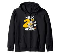 Gráfico de construcción de Regreso a Clases de 2º Grado de Excavadora Sudadera con Capucha