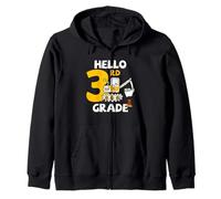 Gráfico de construcción de Regreso a Clases de 3er Grado de Excavadora Sudadera con Capucha