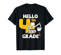 Gráfico de construcción de Regreso a Clases de 4to Grado de Excavadora Camiseta