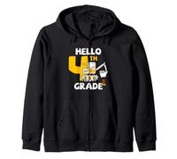 Gráfico de construcción de Regreso a Clases de 4to Grado de Excavadora Sudadera con Capucha