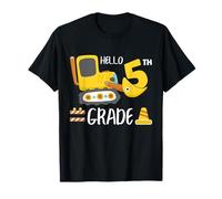 Gráfico de construcción de Regreso a Clases de 5to Grado de Excavadora Camiseta