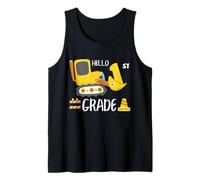 Gráfico de construcción de Regreso a Clases de Primer Grado de Excavadora Camiseta sin Mangas