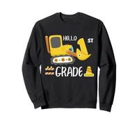 Gráfico de construcción de Regreso a Clases de Primer Grado de Excavadora Sudadera