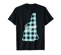 Gráfico de Contorno a Cuadros de New Hampshire Home Camiseta