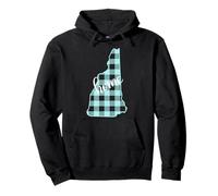 Gráfico de Contorno a Cuadros de New Hampshire Home Sudadera con Capucha