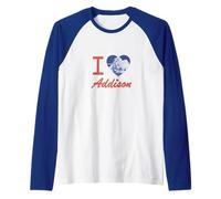 Gráfico de corazón Addison Rae I Camiseta Manga Raglan