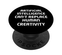 Gráfico de Creatividad Humana sobre IA - Arte de apreciación del Artista PopSockets PopGrip Adhesivo