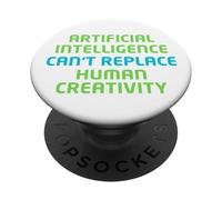 Gráfico de Creatividad Humana sobre IA - Arte de apreciación del Artista PopSockets PopGrip Adhesivo