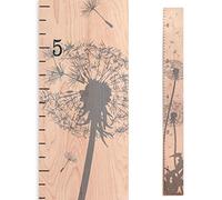 Gráfico de crecimiento artístico, tabla de crecimiento de madera, regla para niños, tabla de altura, regalo para baby shower, decoración de pared para guardería, diente de león gris, Gris