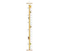 Gráfico de crecimiento de altura del bebé - Tabla de pared extraíble para niños | Rastreador de crecimiento reutilizable con cordón decorativo para herramienta de crianza del hogar, familia, hogar