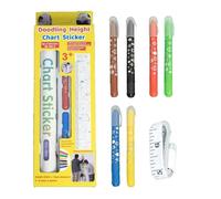 Gráfico de crecimiento, Gráfico de altura,Decoración de la regla de altura de garabato - Herramienta de medición de crecimiento decorativo Desprecio para la sala de juegos de la sala del salón de clas