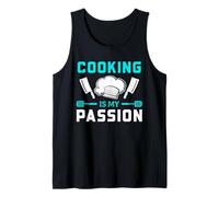 Gráfico de Cuchilla de Cocina Chef Cooking Is My Passion Camiseta sin Mangas