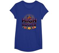 Gráfico de Dados y fichas de Casino High Roller Gambling Camiseta, Niñas, Azul Real, M