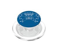 Gráfico de Diagrama de Plano Envolvente de Cine de Audio casero Vintage PopSockets PopGrip para MagSafe
