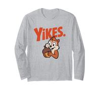 Gráfico de Dibujos Animados humorístico Yikes. Ardilla con Bellota Manga Larga