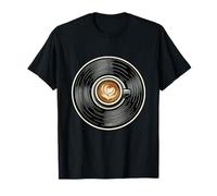 Gráfico de Disco de Vinilo de café para DJs Amantes de la música Camiseta