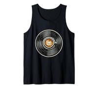 Gráfico de Disco de Vinilo de café para DJs Amantes de la música Camiseta sin Mangas