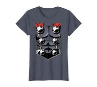 Gráfico de Disfraz de Halloween de Thor The Mighty de Marvel Camiseta, Mujer, Azul Jaspeado, 3XL