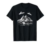 Gráfico de divulgación de la Historia de UAP de Egipto sobre pirámides OVNI Camiseta