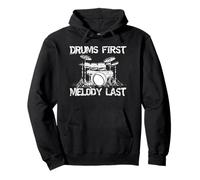 Gráfico de Drums First Melody Last Music Lover Sudadera con Capucha