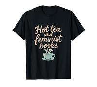 Gráfico de empoderamiento de Hot Tea & Feminist Books Camiseta