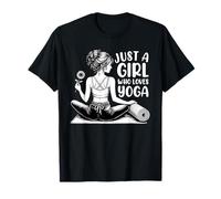 Gráfico de entrenamiento de meditación Just A Girl Who Loves Yoga Lover Camiseta