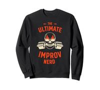 Gráfico de Entrenamiento de Ultimate Improv Nerd Flaming Skull Barbell para Gimnasio Sudadera